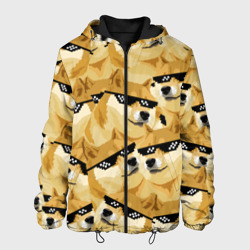 Мужская куртка 3D Doge мем в deal with it очках
