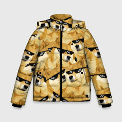 Зимняя куртка для мальчика Doge мем в deal with it очках