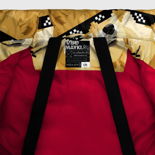 Мужская зимняя куртка 3D с принтом Doge мем в deal with it очках, фото #4