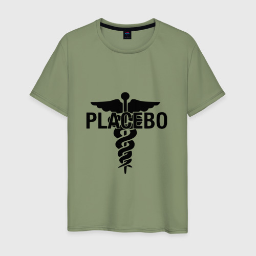 Мужская футболка хлопок с принтом Placebo, вид спереди #2