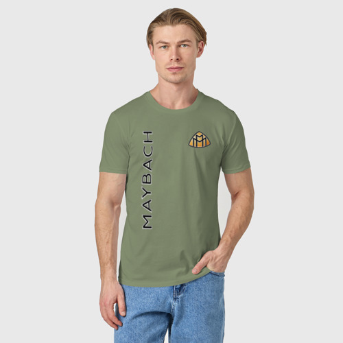 Мужская футболка хлопок Maybach, цвет авокадо - фото 3