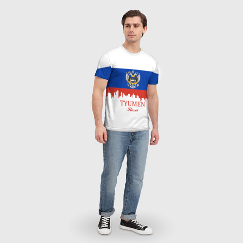 Мужская футболка 3D TYUMEN (Тюмень), цвет 3D печать - фото 5
