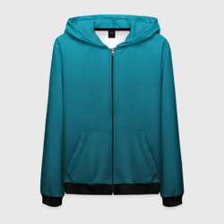 Мужская толстовка 3D на молнии Бирюза