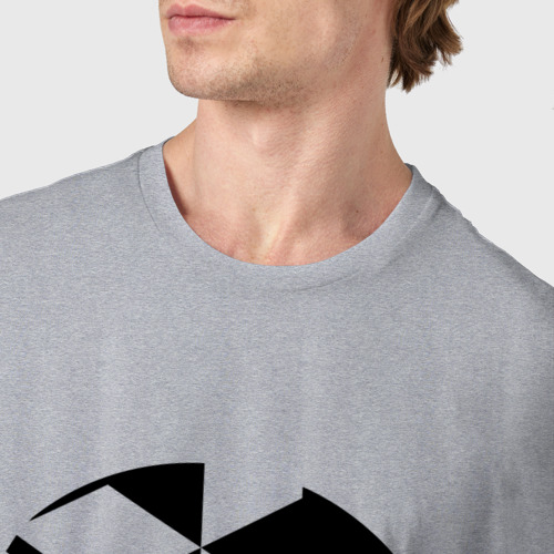 Мужская футболка хлопок Mitsubishi, цвет меланж - фото 6