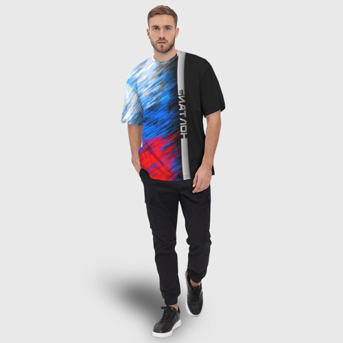 Мужская футболка oversize 3D Биатлон, цвет 3D печать - фото 5