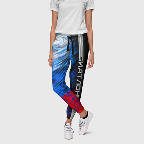 Женские брюки 3D с принтом Биатлон, фото на моделе #1