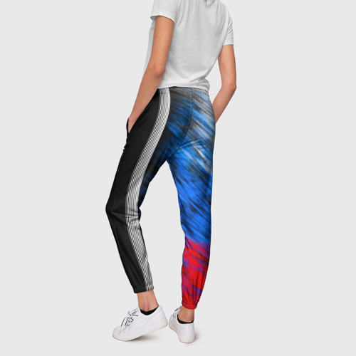 Женские брюки 3D с принтом Биатлон, вид сзади #2