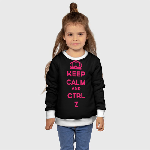 Детский свитшот 3D Keep calm and ctrl z, цвет 3D печать - фото 7