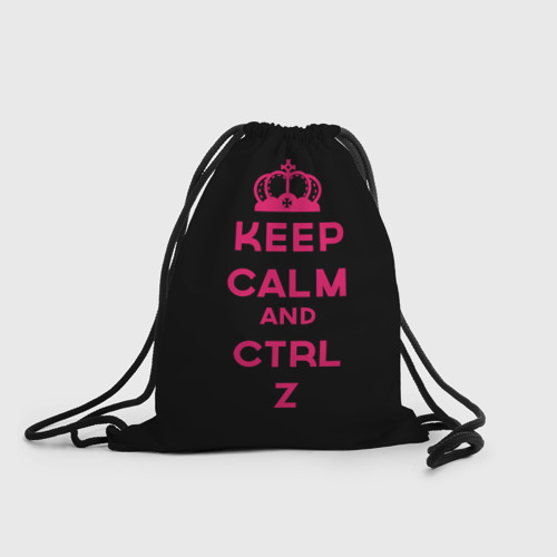 Рюкзак-мешок 3D Keep calm and ctrl z