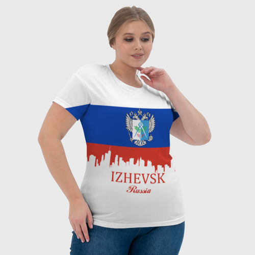 Женская футболка 3D IZHEVSK (Ижевск), цвет 3D печать - фото 6