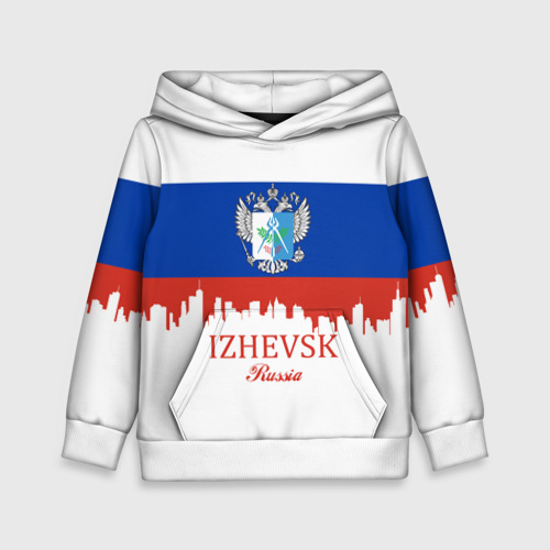 Детская толстовка 3D IZHEVSK (Ижевск), цвет белый