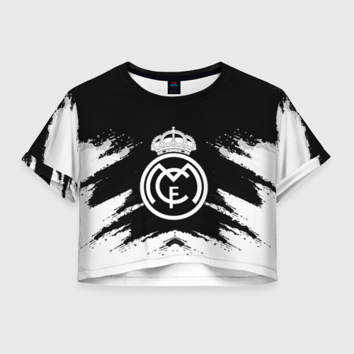 Женская футболка Crop-top 3D Real Madrid, цвет 3D печать