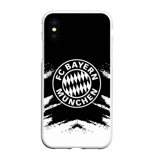 Чехол для iPhone XS Max матовый Bayern Munchen, цвет белый