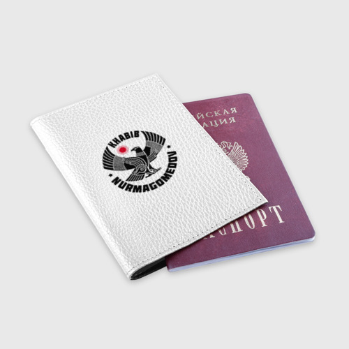 Обложка для паспорта матовая кожа Хабиб Нурмагомедов, цвет черный - фото 3