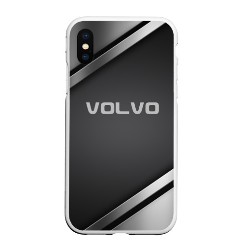 Чехол для iPhone XS Max матовый Volvo, цвет белый