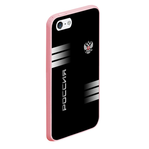 Чехол для iPhone 5/5S матовый Россия, цвет баблгам - фото 3