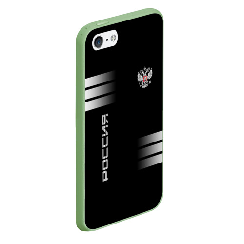 Чехол для iPhone 5/5S матовый Россия, цвет салатовый - фото 3