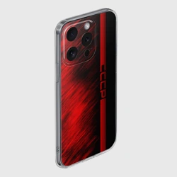 Чехол для iPhone 15 Pro силиконовый с защитой камеры СССР - фото 2