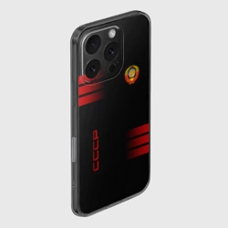 Чехол для iPhone 16 Pro силиконовый с защитой камеры СССР - фото 2