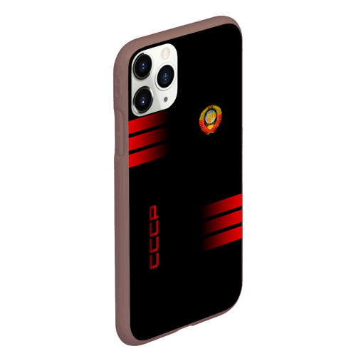 Чехол для iPhone 11 Pro Max матовый СССР, цвет коричневый - фото 3