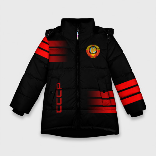 Зимняя куртка для девочек 3D СССР, цвет черный