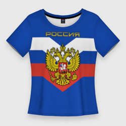 Женская футболка 3D Slim Флаг Российской Федерации