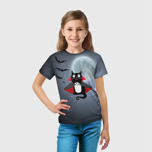 Детская футболка 3D Котик-готик - фото 5