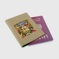 Обложка для паспорта матовая кожа Звезда дачника - фото 2