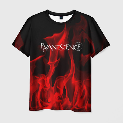 Мужская футболка 3D с принтом Evanescence, вид спереди #2