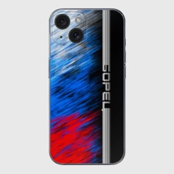 Чехол для iPhone 15 силиконовый с защитой камеры Борец