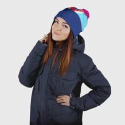 Шапка 3D c помпоном Стиль 90 х - фото 2