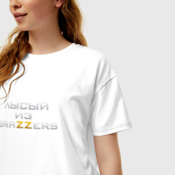 Женская футболка хлопок Oversize Brazzers - фото 2