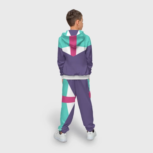 Детский костюм 3D с принтом Стиль 90 х, вид сзади #2