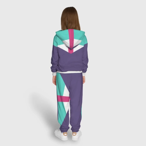 Детский костюм 3D с принтом Стиль 90 х, вид сзади #2