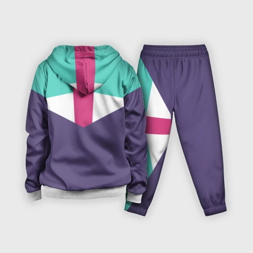 Детский костюм 3D с принтом Стиль 90 х, вид сзади #1