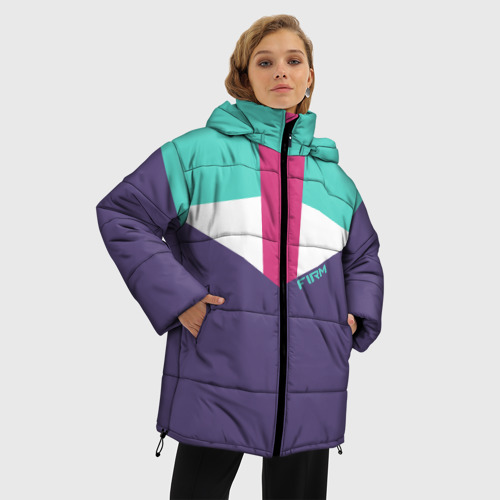 Женская зимняя куртка Oversize Стиль 90 х, цвет красный - фото 3