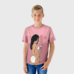 Детская футболка 3D GTA VC - Девушка с мартини - фото 2