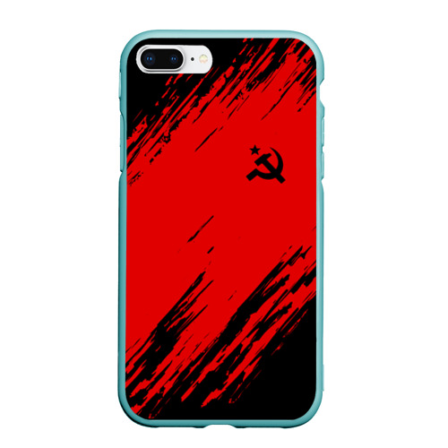 Чехол для iPhone 7Plus/8 Plus матовый USSR sport, цвет мятный