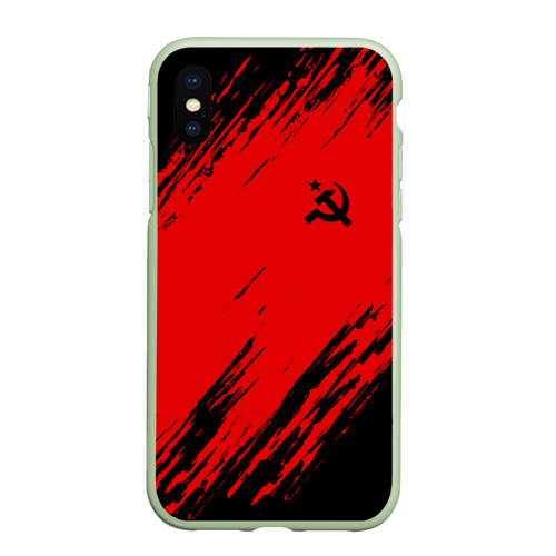 Чехол для iPhone XS Max матовый USSR sport, цвет салатовый