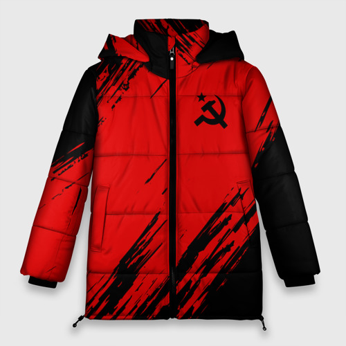 Женская зимняя куртка Oversize USSR sport, цвет черный