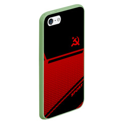 Чехол для iPhone 5/5S матовый USSR sport - фото 2