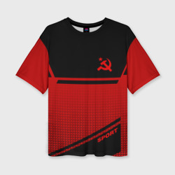 Женская футболка oversize 3D USSR sport