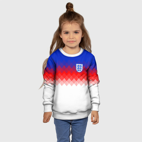Детский свитшот 3D Англия тренировочная форма ЧМ-2018, цвет 3D печать - фото 7