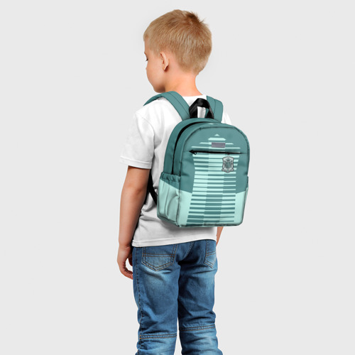 Детский рюкзак 3D с принтом Испания - форма вратаря - ЧМ-2018, фото на моделе #1