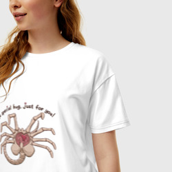 Женская футболка хлопок Oversize Facehugger - фото 2