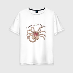 Женская футболка хлопок Oversize Facehugger