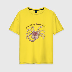 Женская футболка хлопок Oversize Facehugger