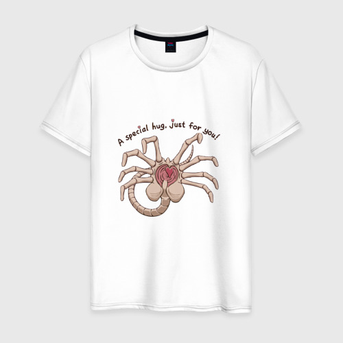 Мужская футболка хлопок Facehugger, цвет белый