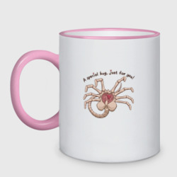 Кружка двухцветная Facehugger