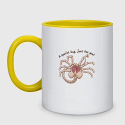 Кружка двухцветная Facehugger